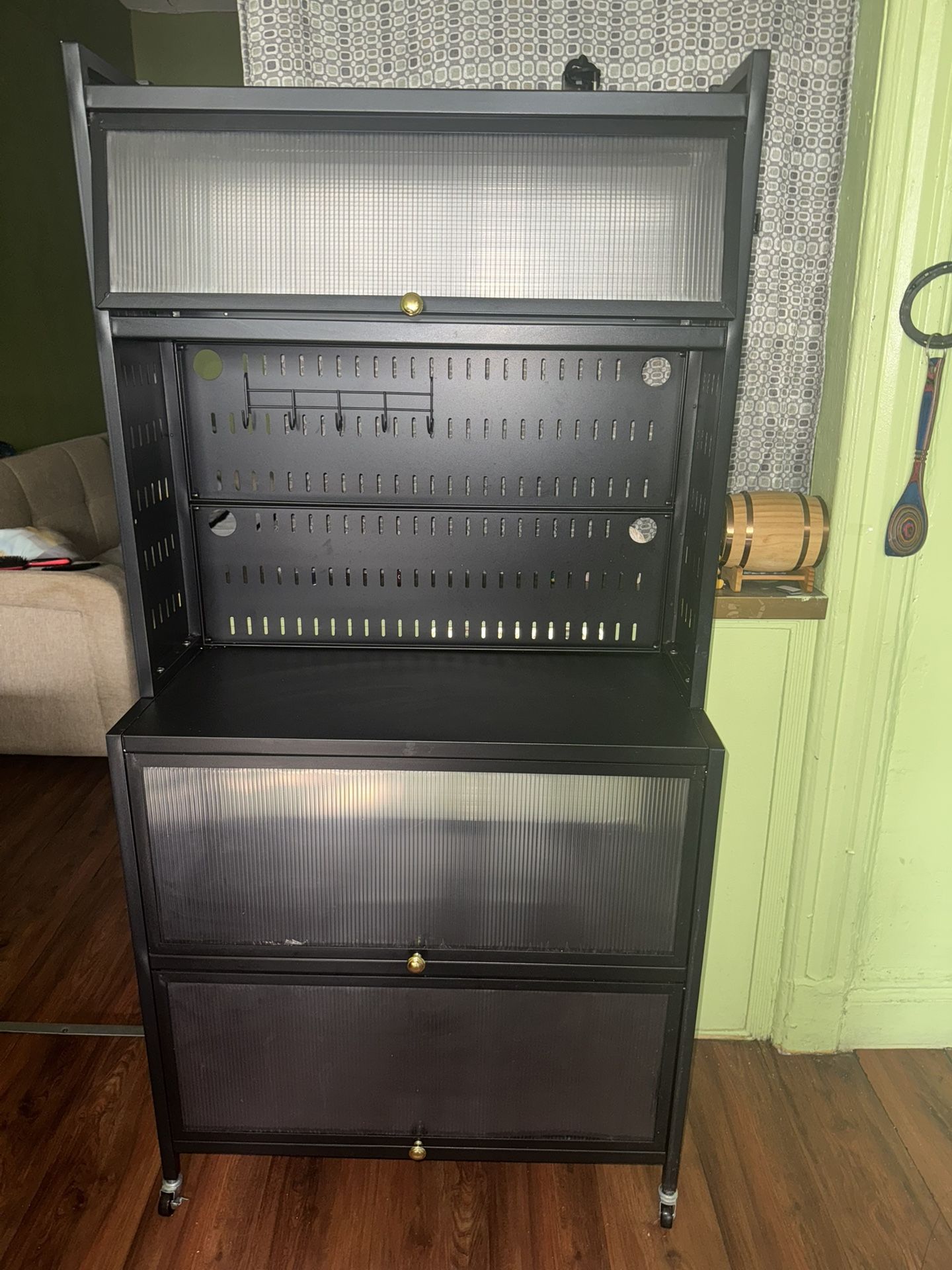 Black Metal Storage Cabinet 