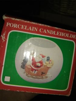 1porclain candle holder 1 Christmas coffee mug