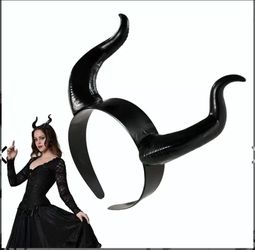Black Maleficent Horns Headband