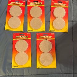 Super Sliders Felt Pads Brand New Five Packs