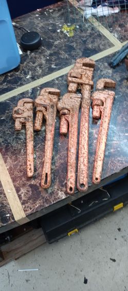 15-24" pipe monkey wrenches wrench plummer tool lot set