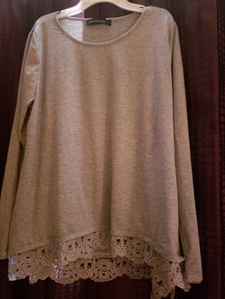 Ladies size large, gray shirt