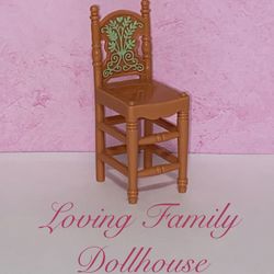 Fisher Price Loving Family Dollhouse Furniture Brown Kitchen Island Tall Chair Replacement Seat