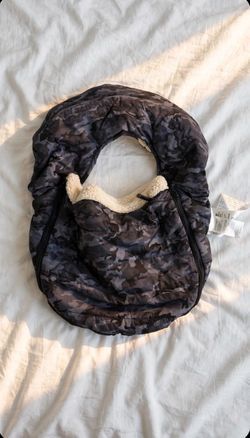 Baby Car Seat Cover - Camo Winter Warm