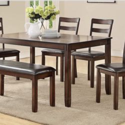 Dining Table + 4 Chairs & Bench