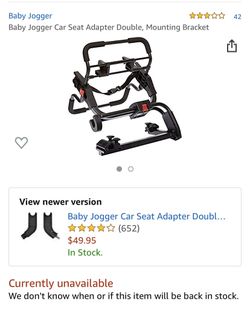 Baby Jogger car seat adapter double / mounting bracket