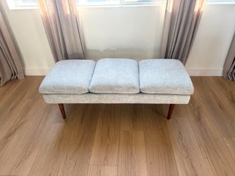 World Market Mid-Century Upholstered Bench