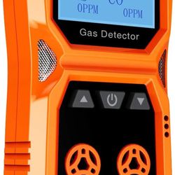 Gas Detector, CHNADKS 4 Gas Monitor H2S,O2,CO and LEL Multiple Indicator with Vibration, Audible, Visual 4 Gas Monitor Personal Rechargeable Gas Sniff