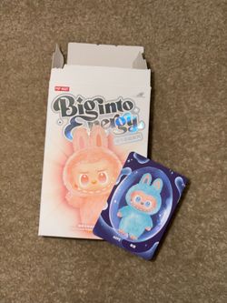 AUTHENTIC POPMART Labubu The Monster Big Into Energy Plush Pendant Hope Blue