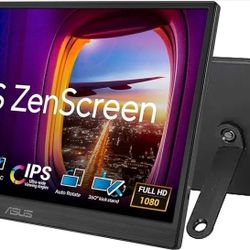 ASUS ZenScreen 16” Portable USB Monitor (MB169CK) - Full HD, IPS, Dual USB-C