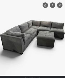 Thomasville 6 pieces sectional with ottoman