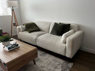 White / Cream 80” Couch