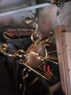 Brass chandelier