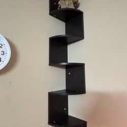 Corner Shelf Wall Mount, 5-Tier Floating Corner Bookshelf, Plant Shelf for Bedroom, Living Room