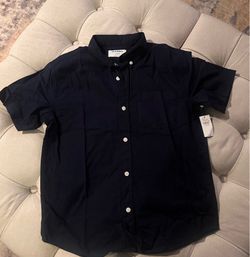 Old Navy Boys Navy Button-Down Shirt Size L (10-12)