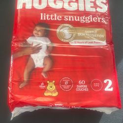 Huggies little snugglers diapers size 2 