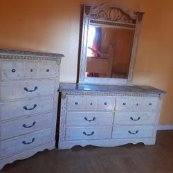Bedroom Set Headboard Dresser Drawers 