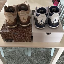 2 Pair Jordan 3 Retro