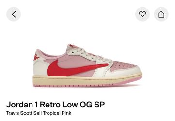 Travis Scott Jordan 1 Low “Pink Pack” size 9.5M