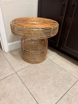 Boho rattan table