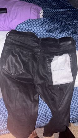 Black Purple Denim Jeans