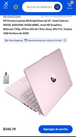 Laptop HD de 14 Pulgadas color rosa