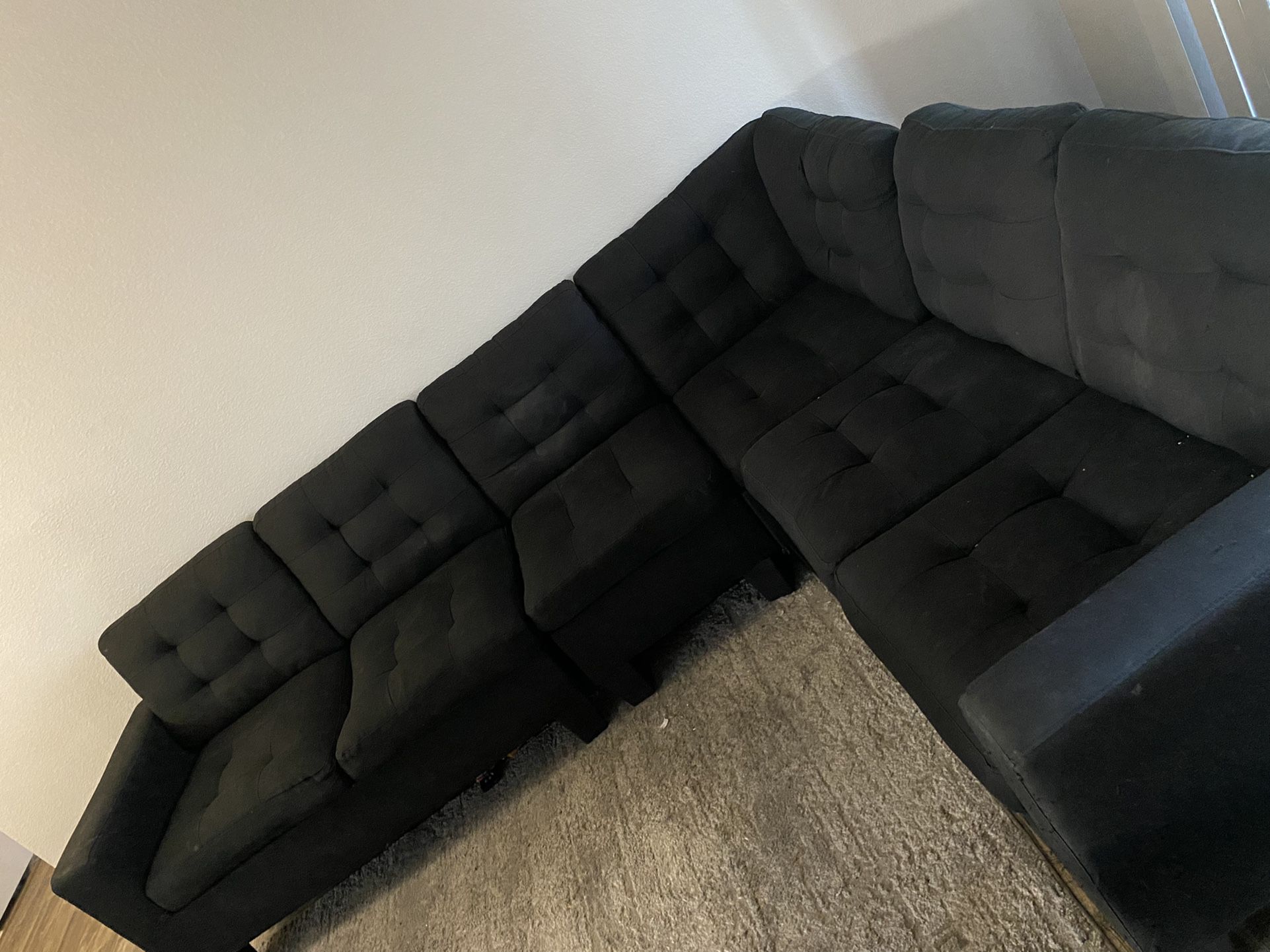 Black sectional sofa 