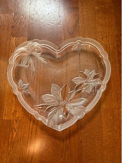Mikasa Heart Shaped Crystal Dish
