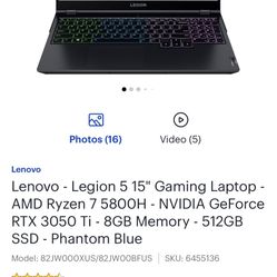 Lenovo Legion 5 Gaming laptop