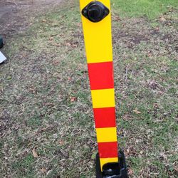 7" X 42" , Plastic, Bollard Post, Yellow

