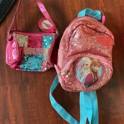 Girls Purse With Mirror And Backpack 🎒 🎁Both Great Condition