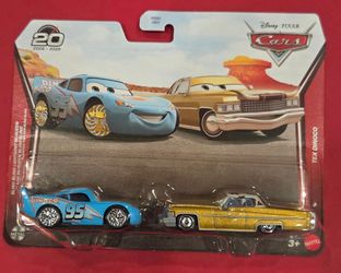 Disney Pixar Cars, "BLING BLING LIGHTNING MCQUEEN and TEX DINOCO", 2-Pack, 20th Anniversary,  VHTF