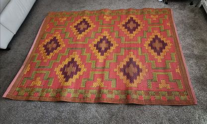 Lightweight Woven Plastic Indoor  Outdoor Rug