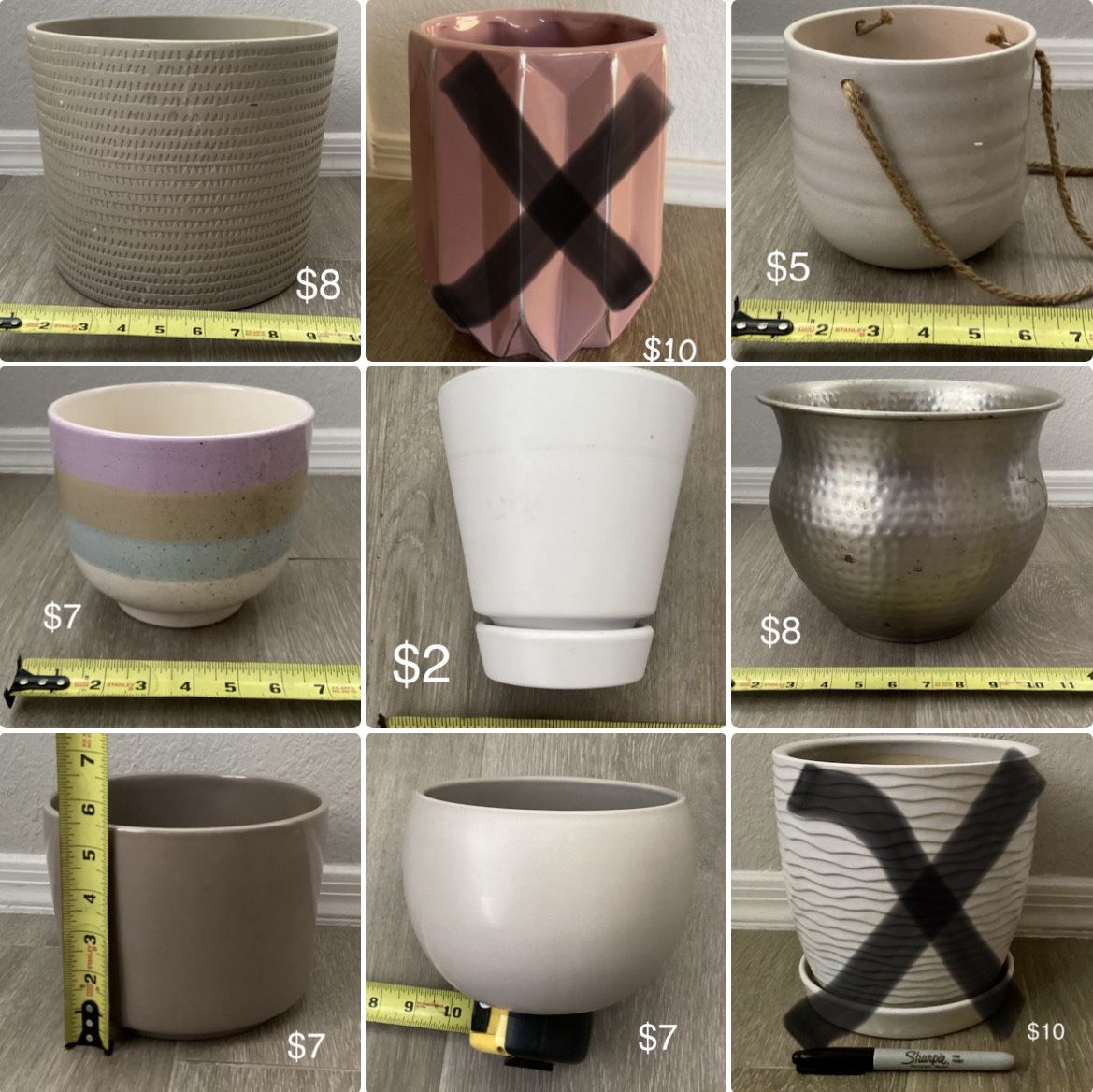 Tons of Plant Pots Planters Various Sizes Unique Modern