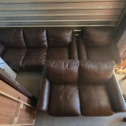 Leather Couch Set 