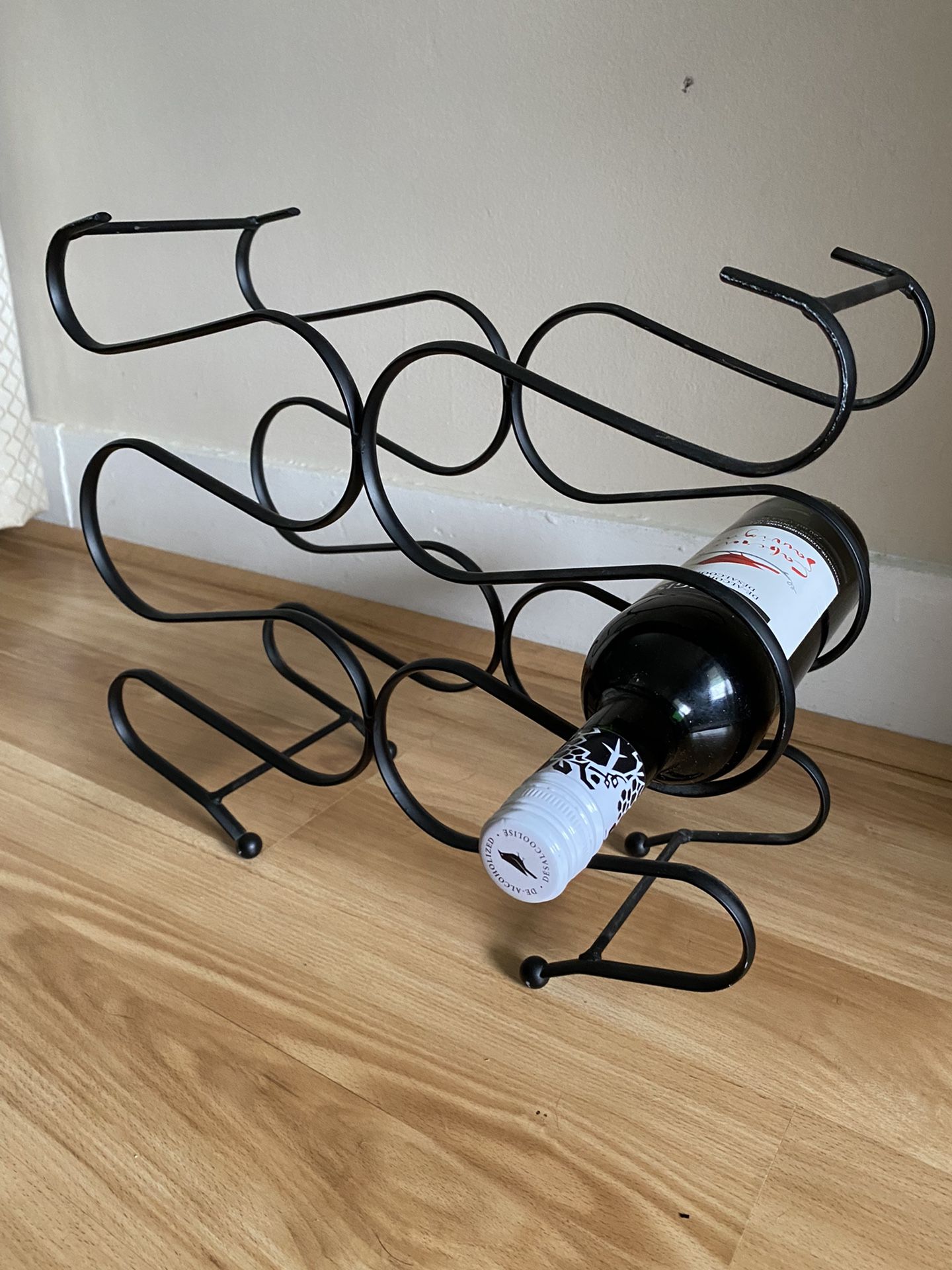 Black Metal Wine Rack