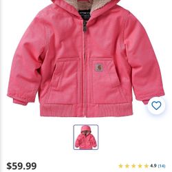 Carhartt Medium blue Sherpa-Lined Cotton Canvas Jacket