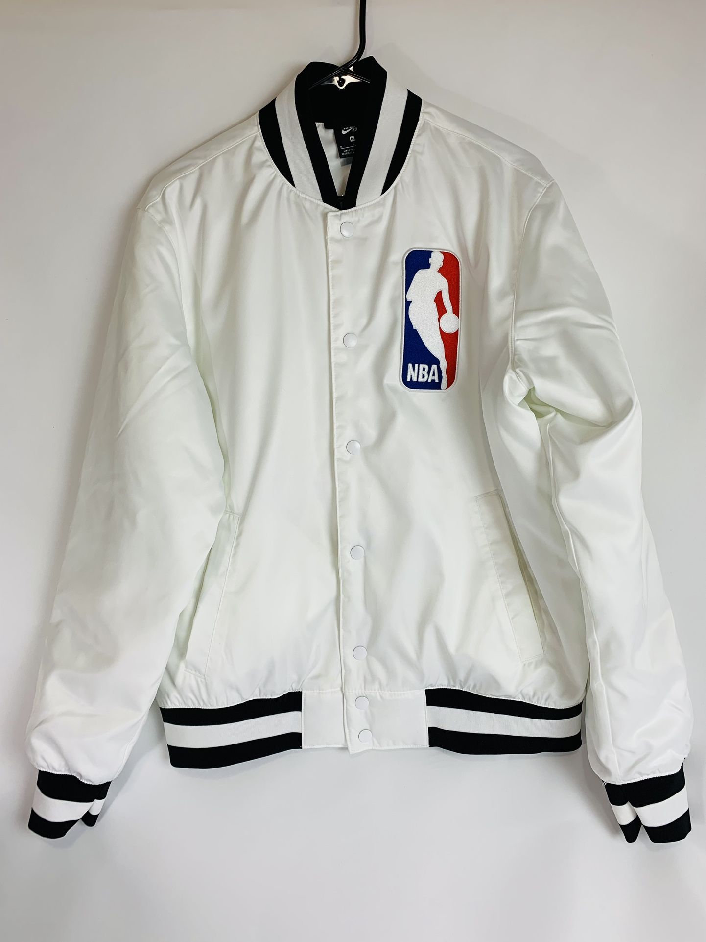 Nike SB NBA Jacket Coat Bomber Destroyer Puffy White New Medium Sold Out