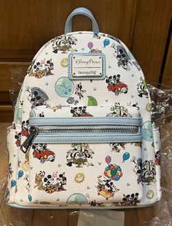 Disney Parks, Minnie And Mickey Mouse RailRoad Loungefly Minibackpack