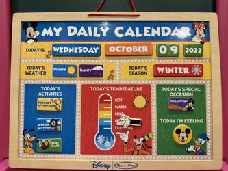 Disney Melissa & Doug My Daily Calendar With Magnetic Pieces