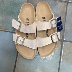 White  Birkenstocks Size 38