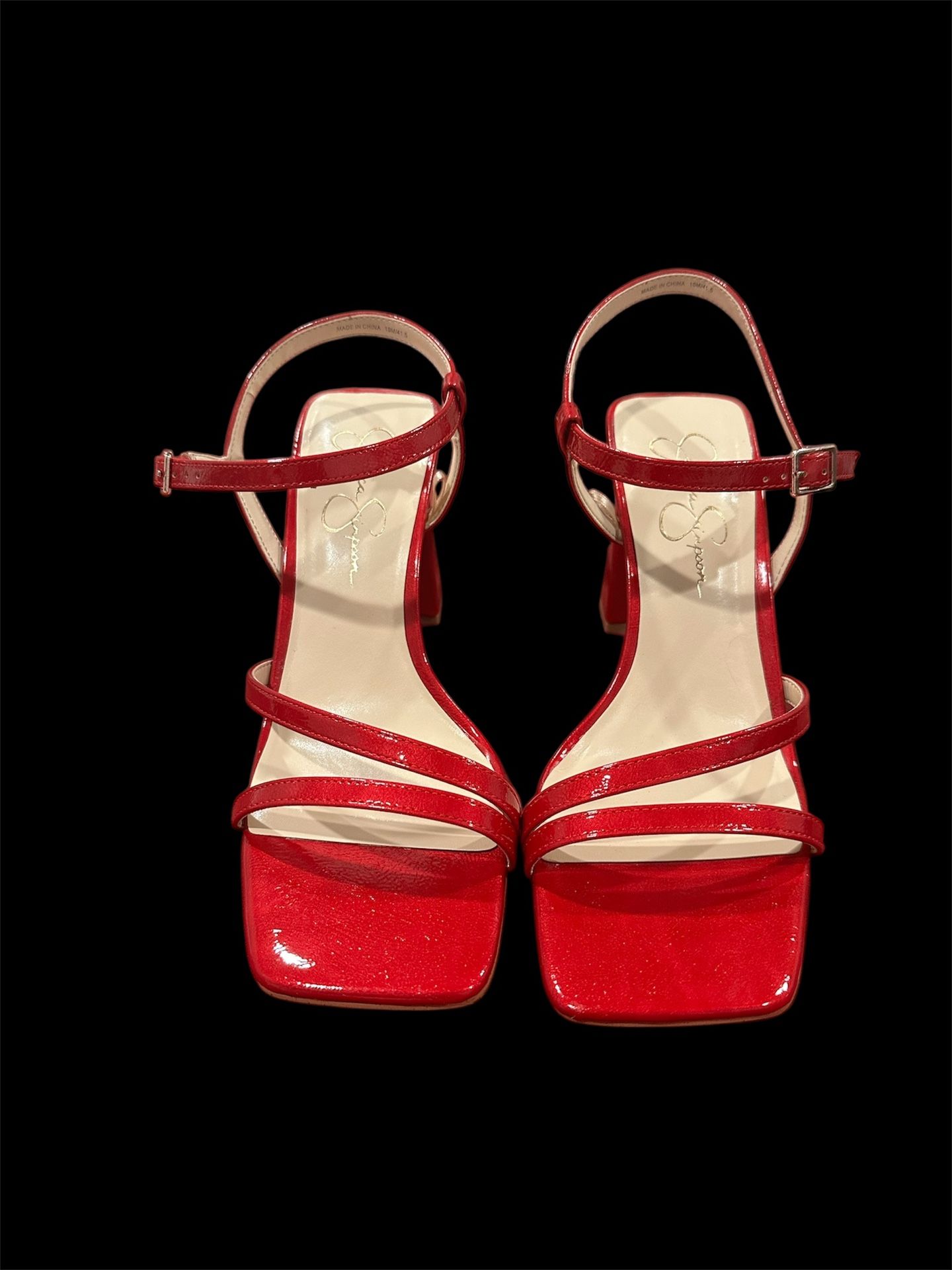 New Cherry Red Jessica Simpson Block Heels