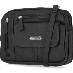 MultiSac Black Crossbody Bag, Black, Hazelnut, Denin