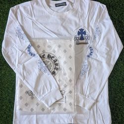 Chrome Hearts White And Blue Crosses