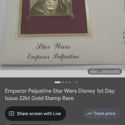 Star wars 22 karat gold stamp