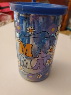 Mom glass cup