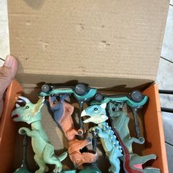 Dinosaur toys pull back and it goes Foward