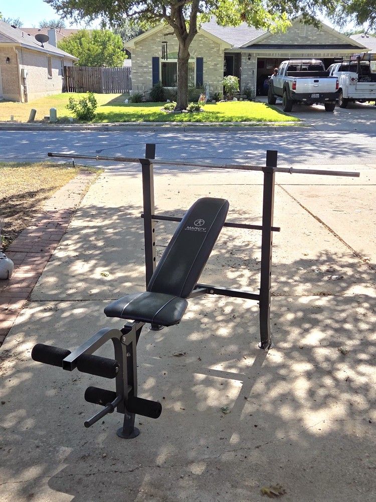 Weight Bench And Bar