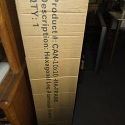 Tent 10x10  Hexagonal Leg Aluminum Frame and green cover 