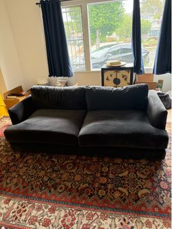 WEST ELM Haven Sofa in Navy Blue